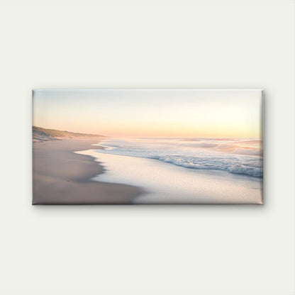 Featuring a Serene Beach Sunset Wall Art Canvas Office Home Room Framed 120x60cm