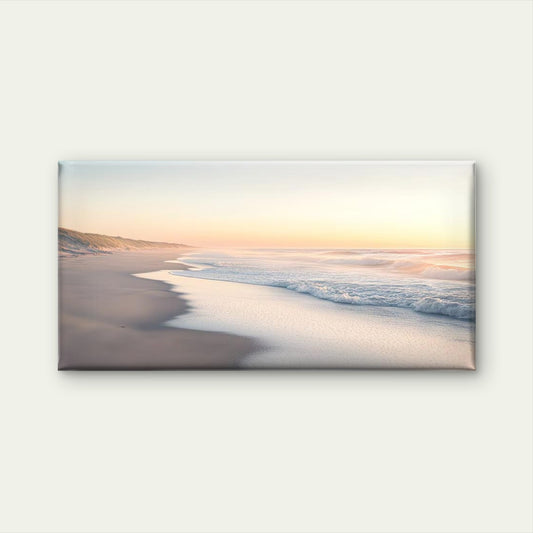 Featuring a Serene Beach Sunset Wall Art Canvas Office Home Room Framed 120x60cm