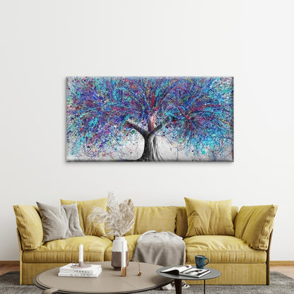 Abstract of a Colorful Tree Wall Art Canvas Office Home Room Framed 120x60cm - Bella Home Decor