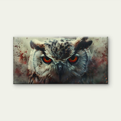 Fierce Orange Eyes Stare Wall Art Canvas Office Home Room Framed 120x60cm