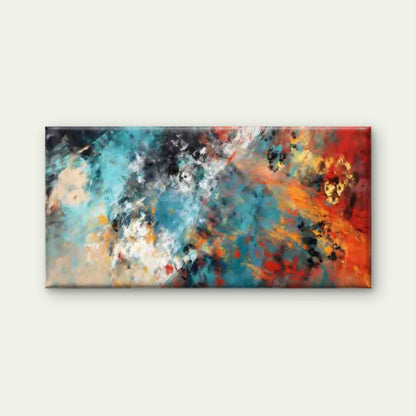 Abstract Colorful Paint Splatte Wall Art Canvas Office Home Room Framed 120x60cm