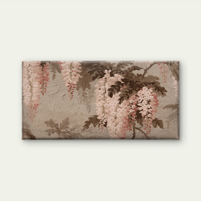 Rustic Vintage Pink Wisteria Flower Wall Art Canvas Office Home Framed 120x60cm