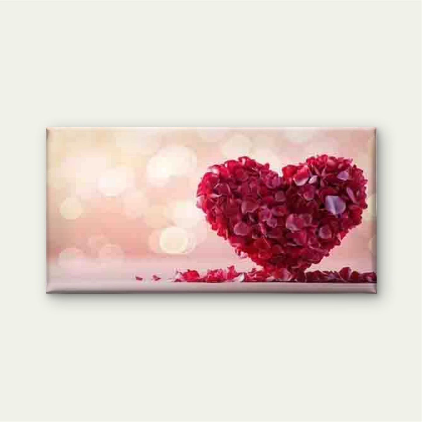 Abstract Rose Heart Wall Art Canvas Office Home Room Framed 120x60cm