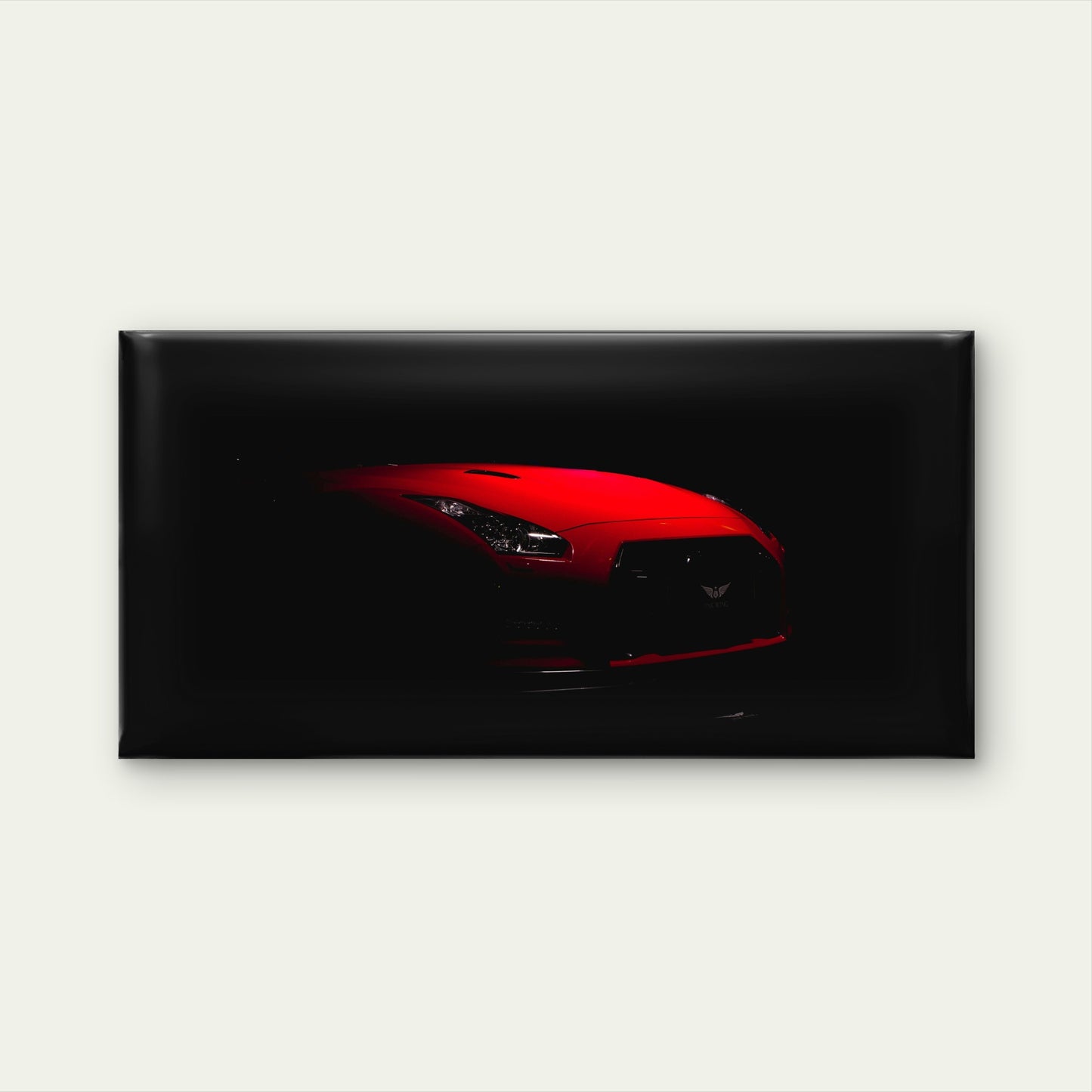 GTR Emerging From The Darkness Wall Art Canvas Office Home Room Framed 120x60cm