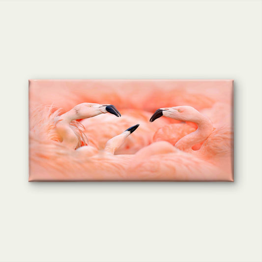 Elegant Of Pink Flamingos Wall Art Canvas Office Home Room Framed 120x60cm