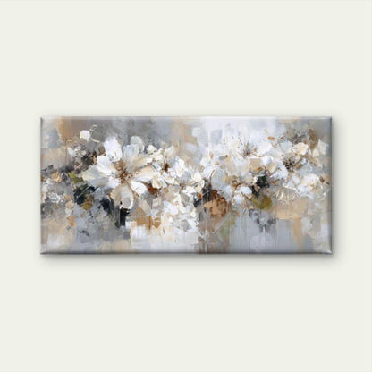 Soft Neutral Floral Wall Art Canvas Office Home Room Framed 120x60cm - Bella Home Decor