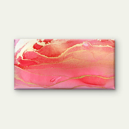 Crimson Gilded Fluid Art Wall Art Canvas Office Home Room Framed 120x60cm - Bella Home Decor