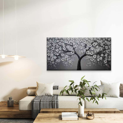 Cherry Blossom Tree Wall Art Canvas Office Home Room Framed 120x60cm - Bella Home Decor