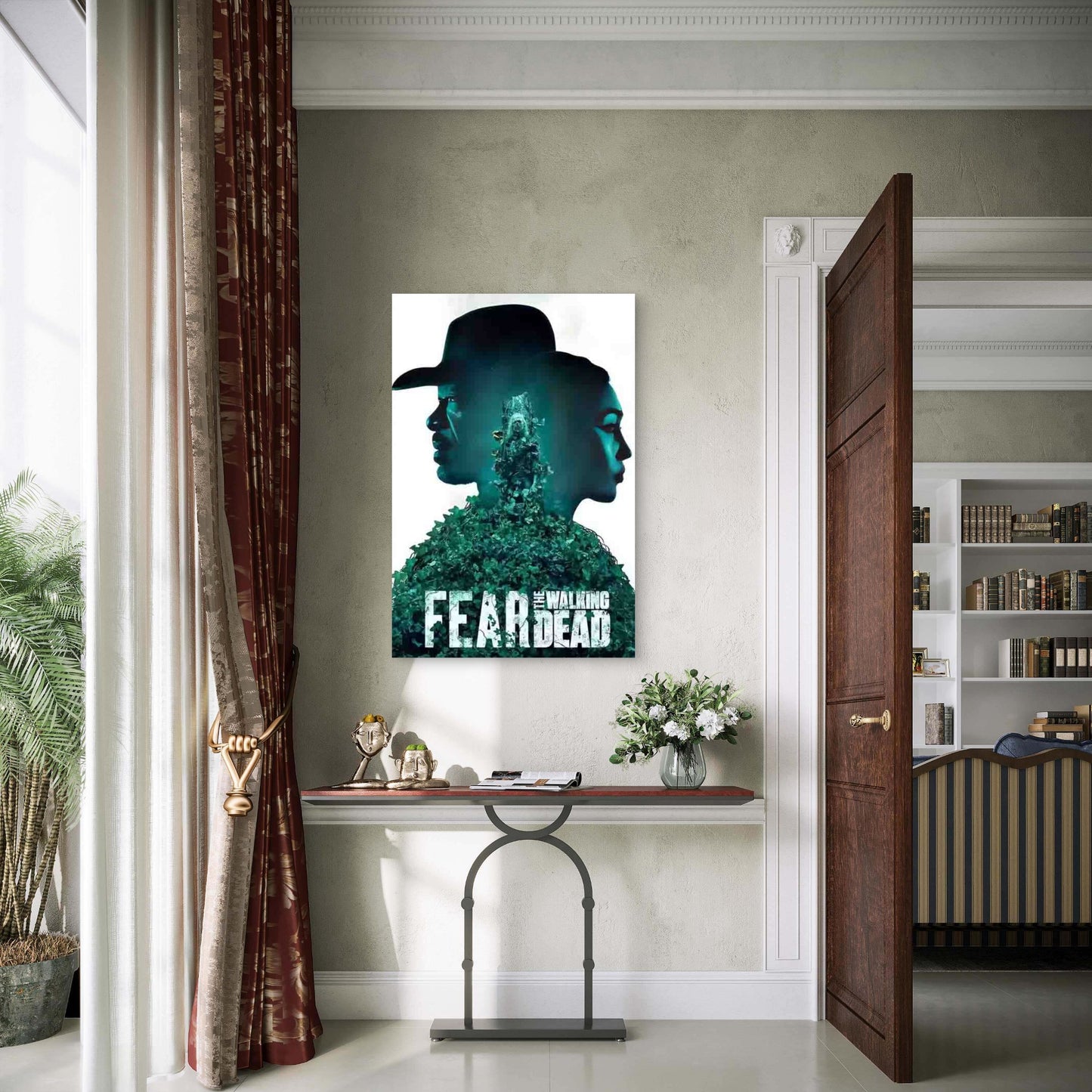 Silhouette of a Character from Fear The Walking Dead Metal Print Ready to Hang - Bella Home Decor