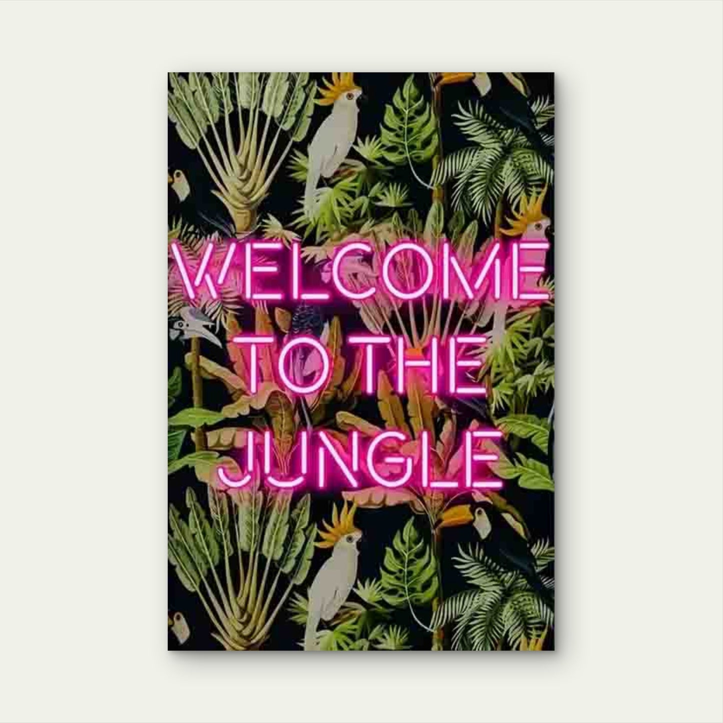 Welcome To The Jungle 60x90cm Metal Print Ready to Hang