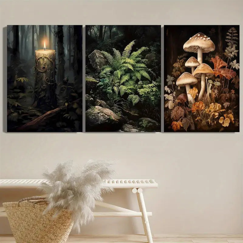 3pcs Sun And Moon Japanese Ocean Landscape Metal Print Ready to Hang Art