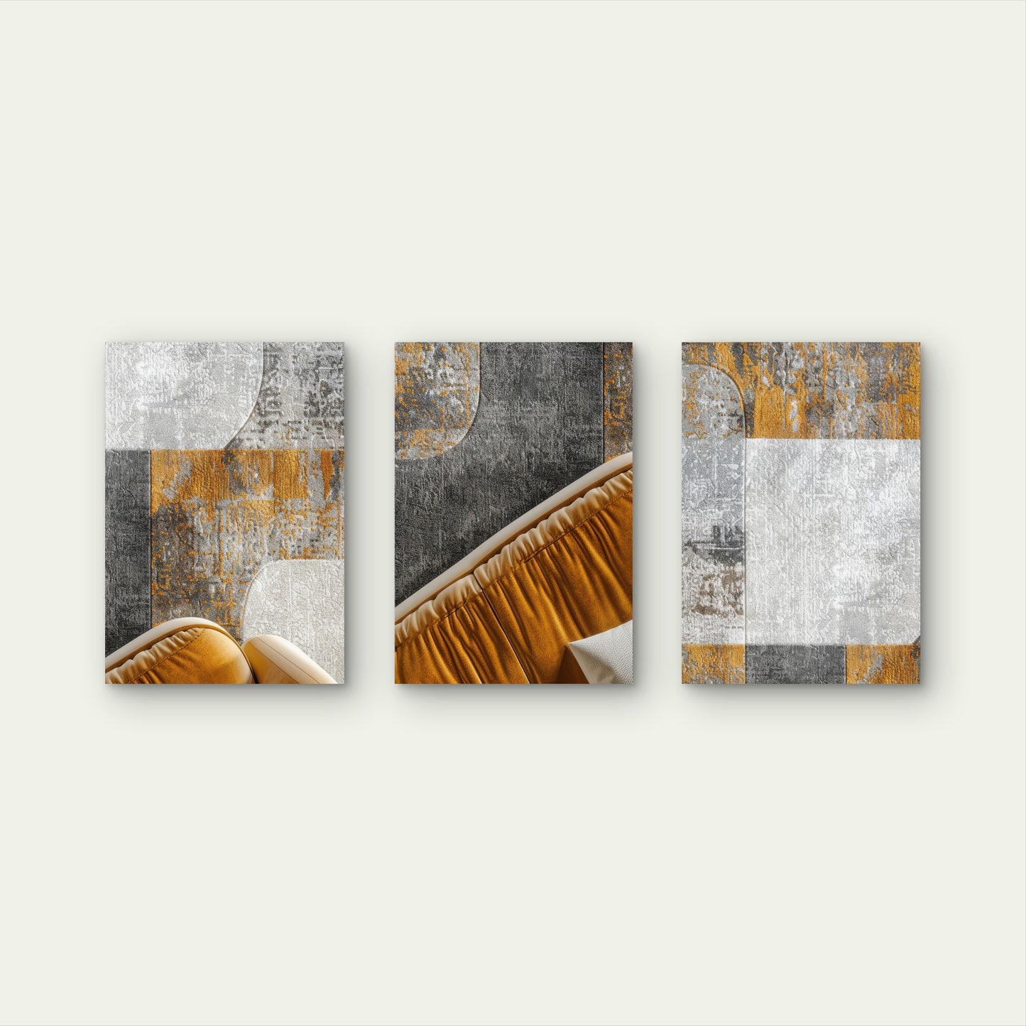 3pcs Modern Earthy Terracotta Brown Abstract  Wall Art Set Canvas Framed 40x60cm - High Quality Print 100% Australian Made Wall Canvas Ready to Hang