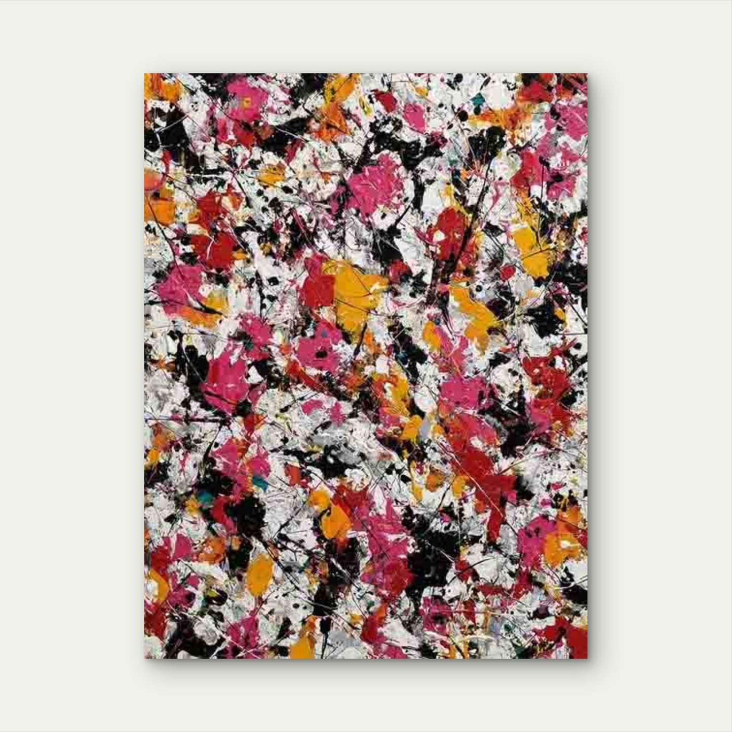 Vibrant Abstract Color Contrasts 60x90cm Metal Print Ready to Hang