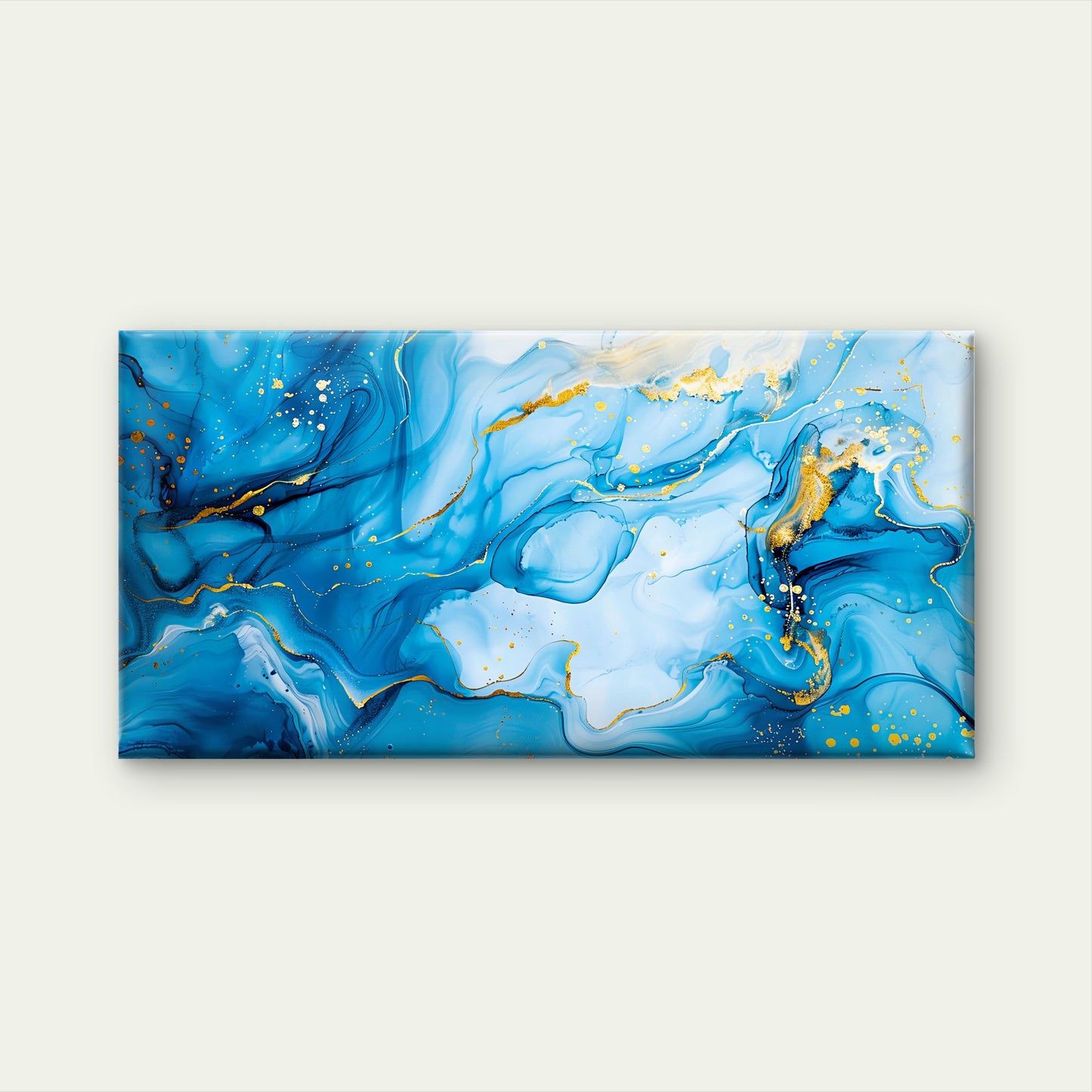 Mesmerizing Marble Flow Design Wall Art Canvas Office Home Room Framed 120x60cm