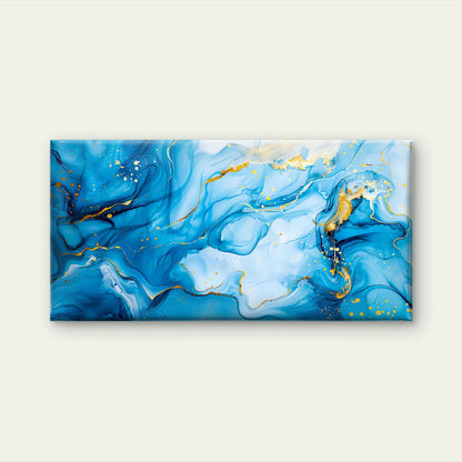 Mesmerizing Marble Flow Design Wall Art Canvas Office Home Room Framed 120x60cm