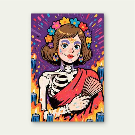 Sugar - Skull People Metal Print Ready to Hang - Bella Home Decor