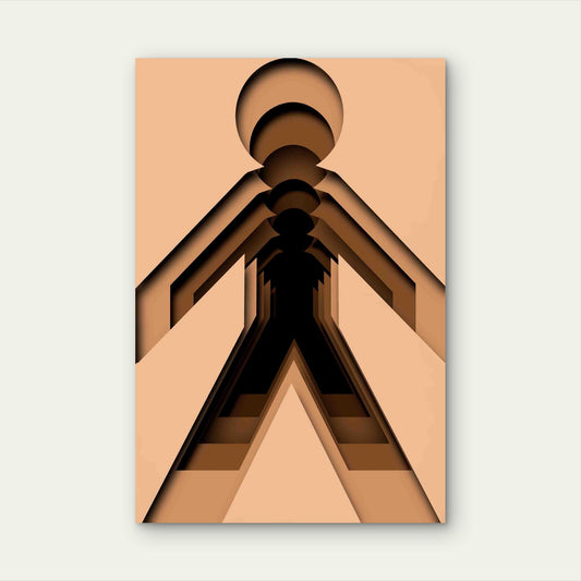 Paper Figure Small Figure Cut Out Paper 60x90cm Metal Print Ready to Hang