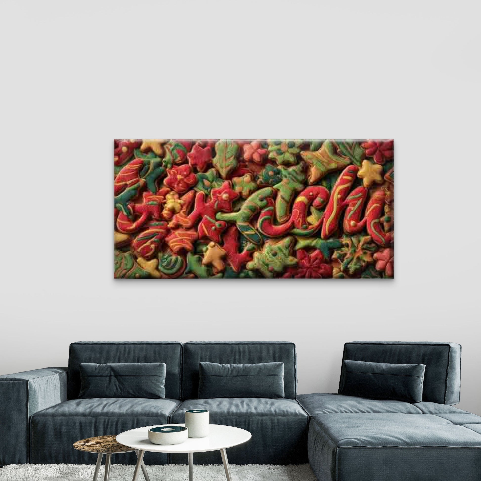 Colorful Icing Designs Wall Art Canvas Office Home Room Framed 120x60cm - Bella Home Decor
