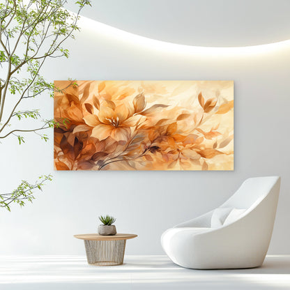 Warm Autumn Floral Display Wall Art Canvas Office Home Room Framed 120x60cm