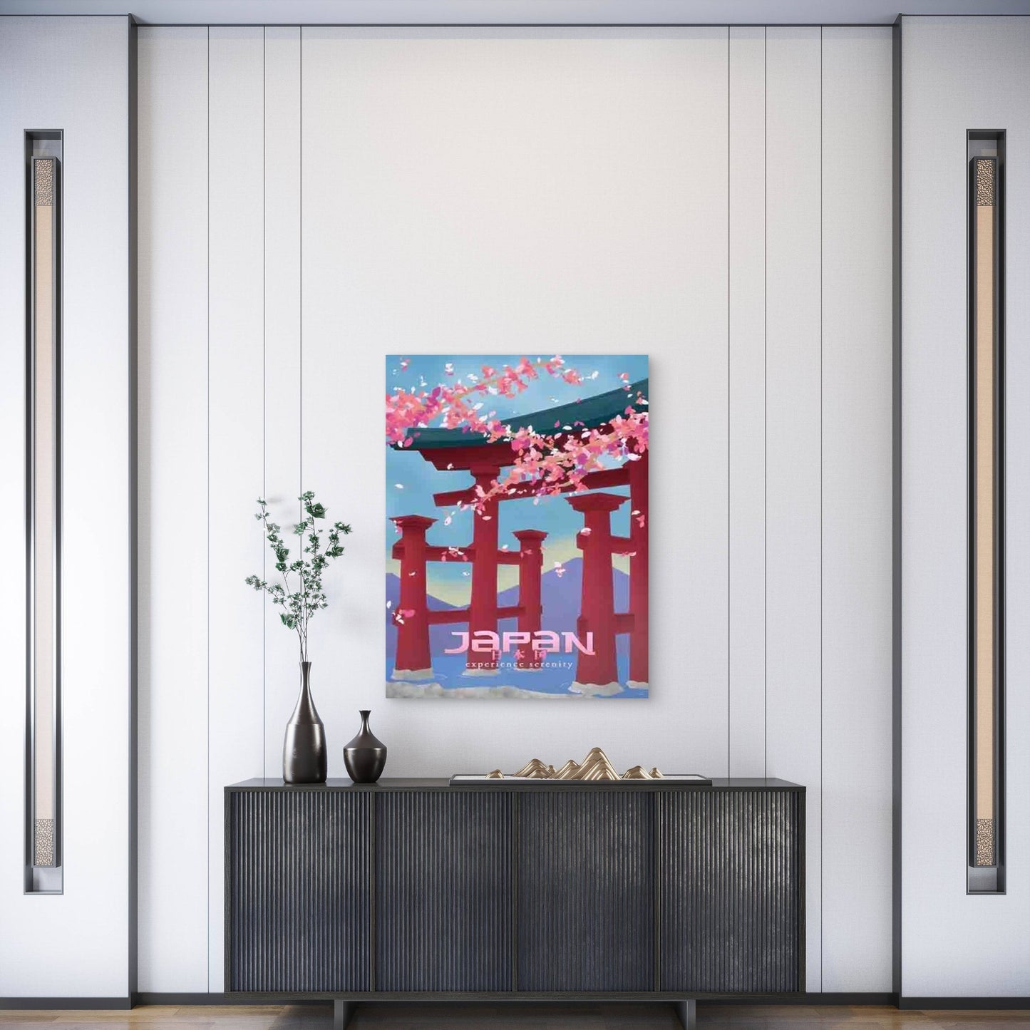 Japanese Cherry Blossom Metal Print Ready to Hang - Bella Home Decor