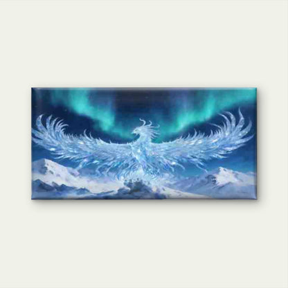 Ice Crystal Phoenix Snow Mounta Wall Art Canvas Office Home Room Framed 120x60cm - Bella Home Decor