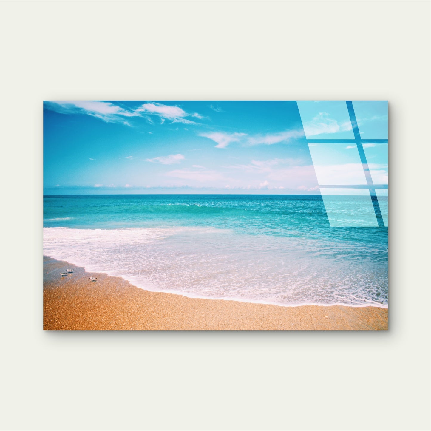 Ocean Beach Coastal Seascape Acrylic Glass Printing Wall Art Australian Made Quality