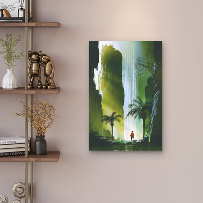 The Hidden Waterfall Cave Metal Print Ready to Hang