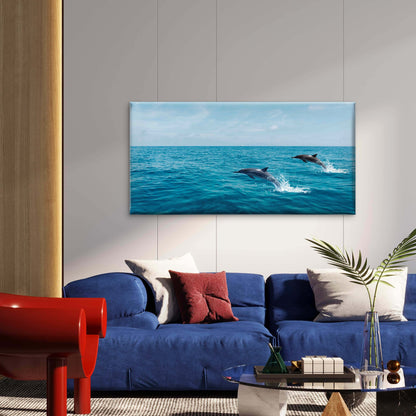Playful Symphony Of Wildlife Wall Art Canvas Office Home Room Framed 120x60cm