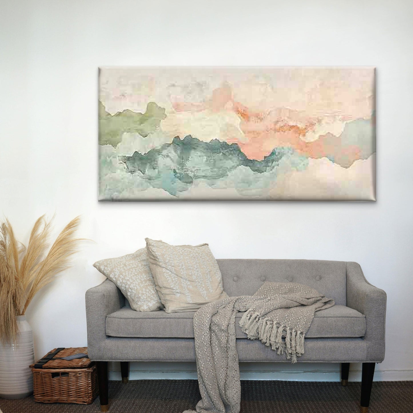 Abstract Multicolor Oil Paintin Wall Art Canvas Office Home Room Framed 120x60cm - Bella Home Decor