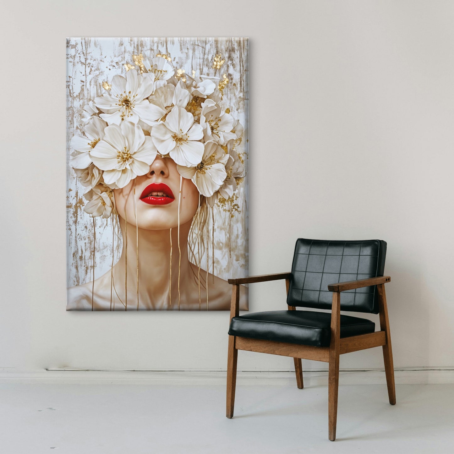 White Flower Blooming Woman Print 100% Australian Made