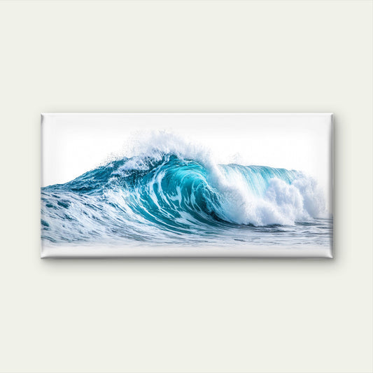 Coastal Surf Splashing Wave Wall Art Canvas Office Home Room Framed 120x60cm