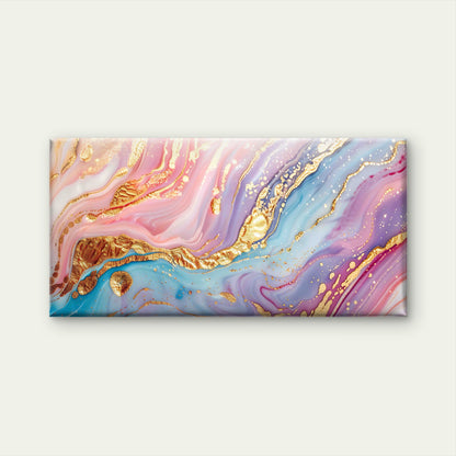 Colorful Glitter Marble Pattern Wall Art Canvas Office Home Room Framed 120x60cm - Bella Home Decor