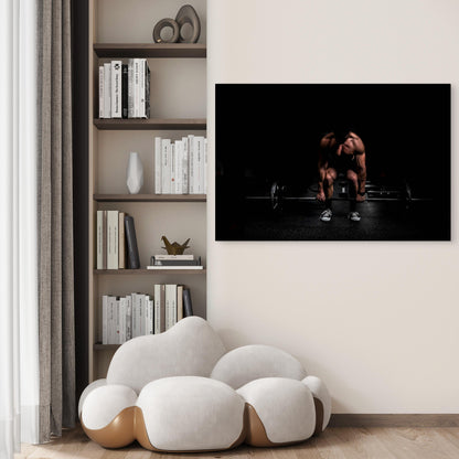Muscular Athlete Powerlifting 5mm thick Plastic Poster Ready to Hang 90x60cm