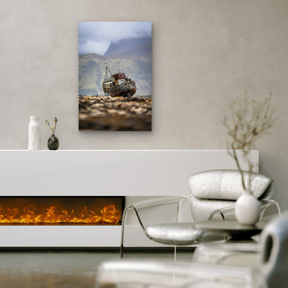 Corpach Shipwreck near Fort William, Scotland 60x90cm Metal Print Ready to Hang