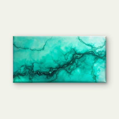 Turquoise Marble Vein Texture Wall Art Canvas Office Home Room Framed 120x60cm - Bella Home Decor
