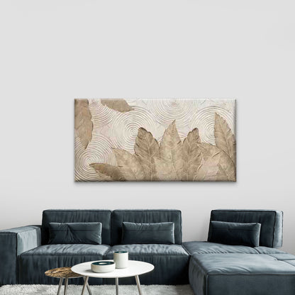 Abstract Botanical Foliage Wall Art Canvas Office Home Room Framed 120x60cm - Bella Home Decor