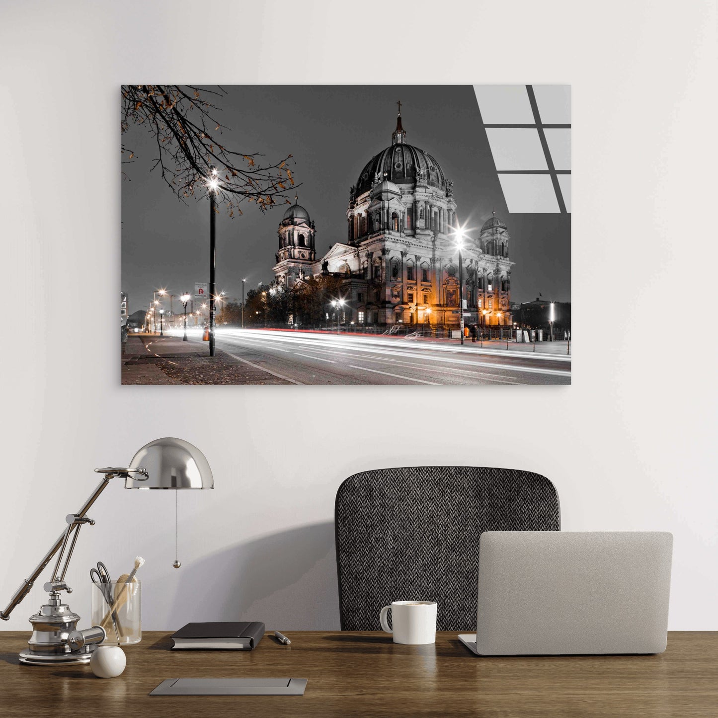 Berlin Cathedral Night Tempered Glass Printing Wall Art Australian Made Quality