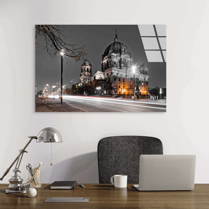 Berlin Cathedral Night Tempered Glass Printing Wall Art Australian Made Quality