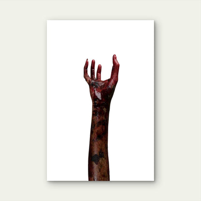 Blood Zombie Hands Zombie Theme Metal Print Ready to Hang