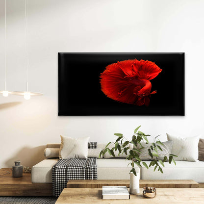 Stunning Red Betta Fish Art Wall Art Canvas Office Home Room Framed 120x60cm