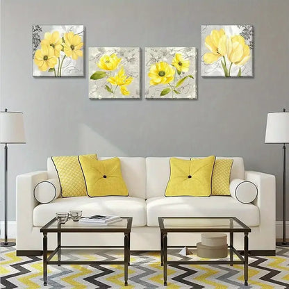 4pcs Featuring a Four-Panel  Wall Art Canvas Framed