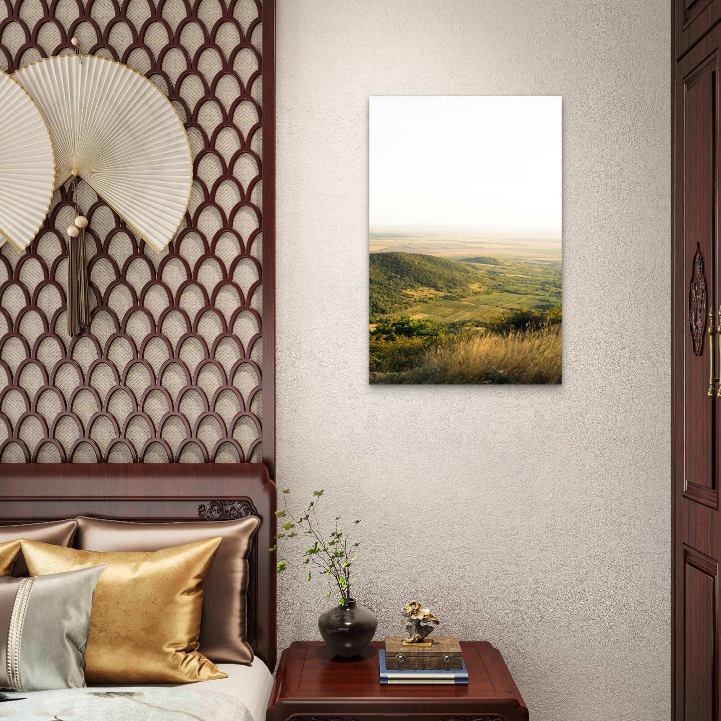 Tuscany Italy Countryside Green Hills 40x60cm Metal Print Ready to Hang