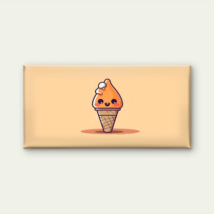 Kawaii Orange Soft Serve Pastel Wall Art Canvas Office Home Room Framed 120x60cm