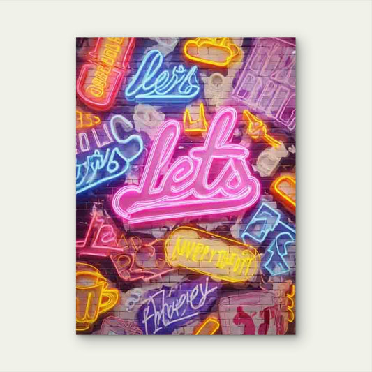 Let's Pretend This Never Happened Neon Sign 60x90cm Metal Print Ready to Hang