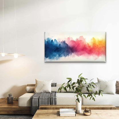 Vibrant Abstract Watercolor Wall Art Canvas Office Home Room Framed 120x60cm - Bella Home Decor