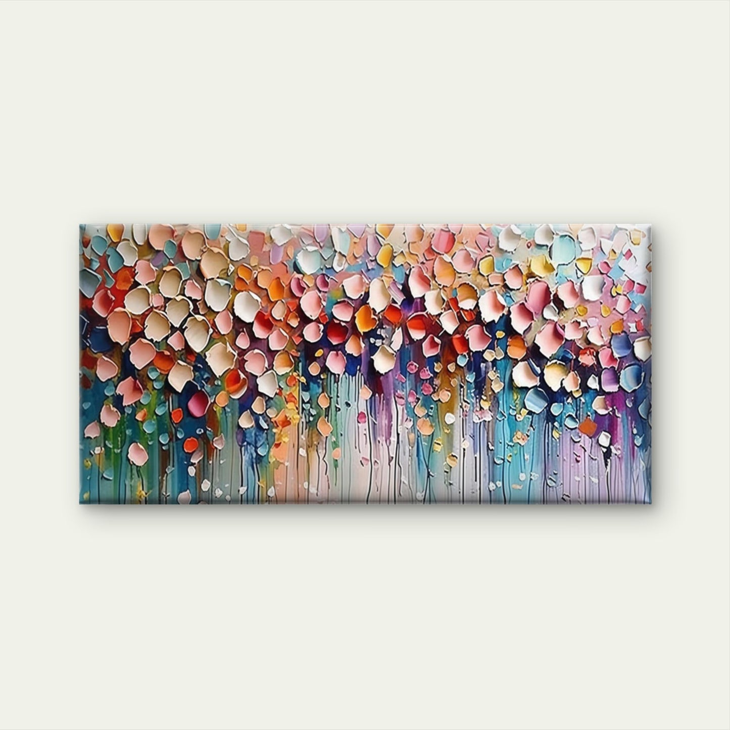 Abstract Colorful Flower Petals Wall Art Canvas Office Home Room Framed 120x60cm