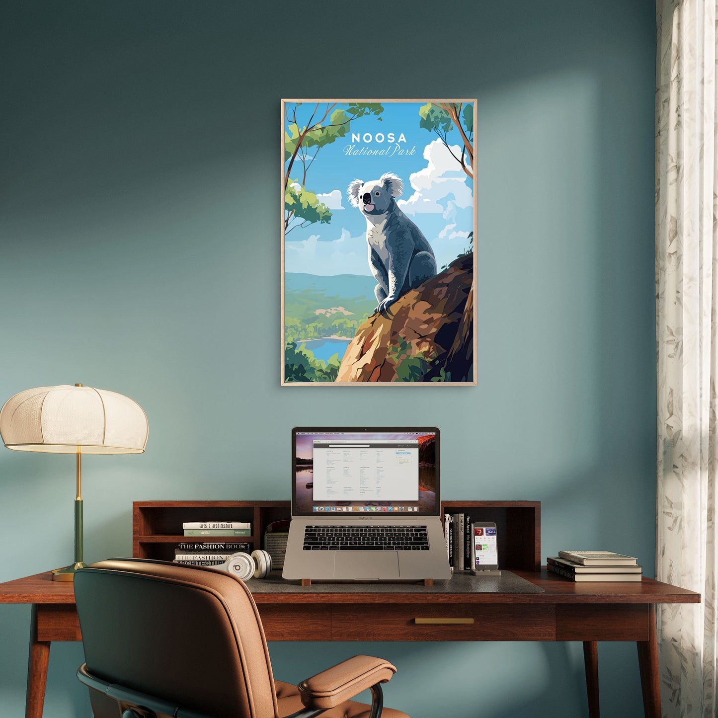 Noosa National Park Vibrant Australian Travel Poster Print Wall Art - Bella Home Decor