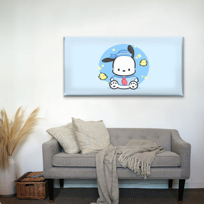 Cute Blue Sailor Puppy Wall Art Canvas Office Home Room Framed 120x60cm