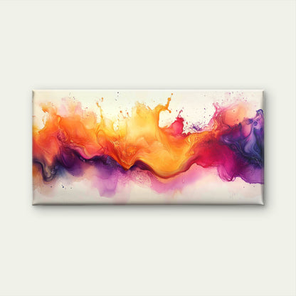 Abstract Swirling Watercolor Wall Art Canvas Office Home Room Framed 120x60cm - Bella Home Decor