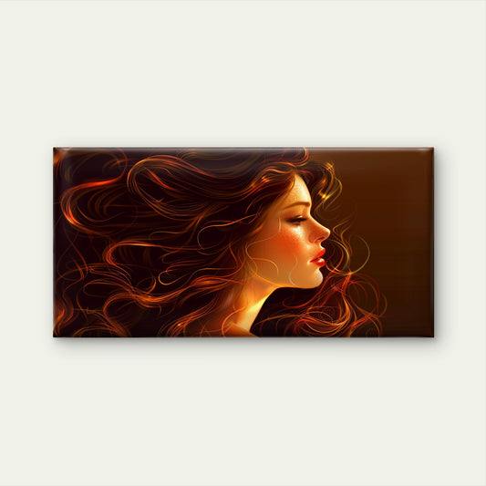 Abstract Fantasy Wavy Hair Lady Wall Art Canvas Office Home Room Framed 120x60cm